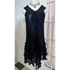 Mexican Angelita  Sleeveless Layered Tunic/Mini Dress